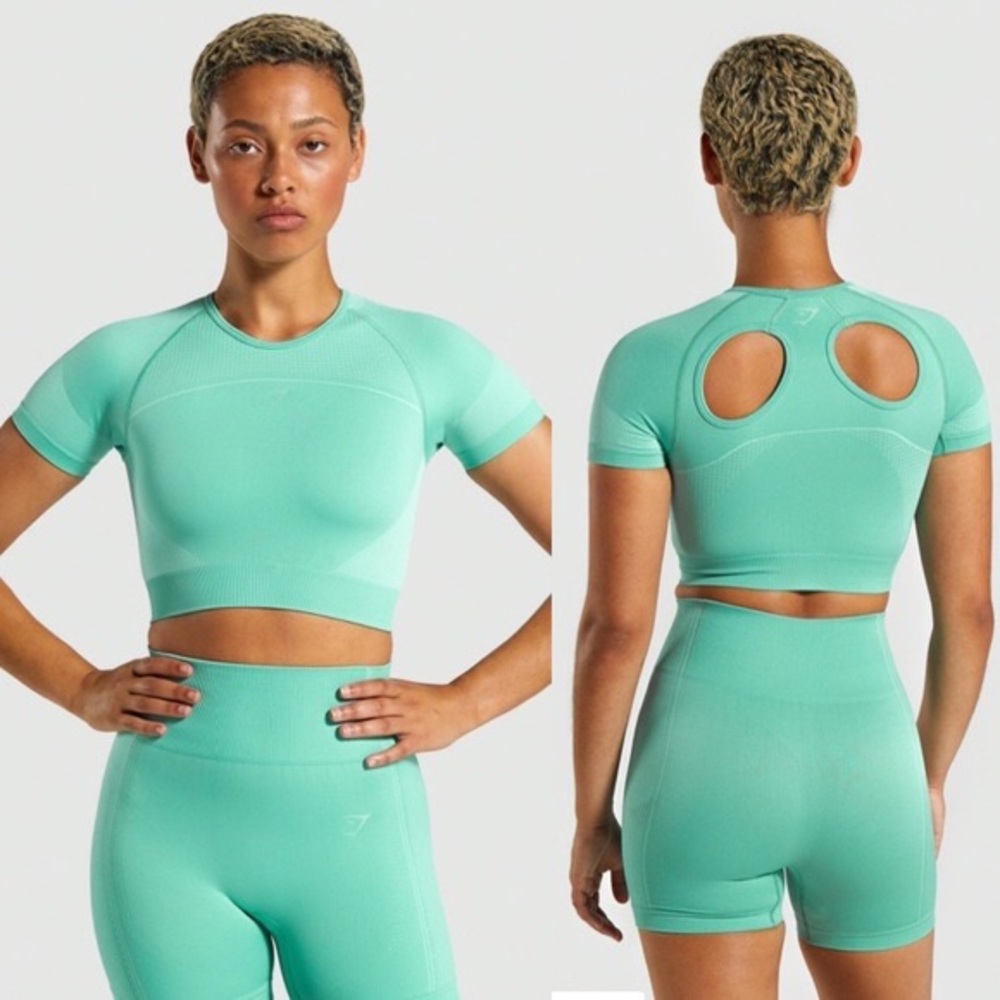 FULL SET Gymshark Ultra Seamless teal - Picture 2 of 9